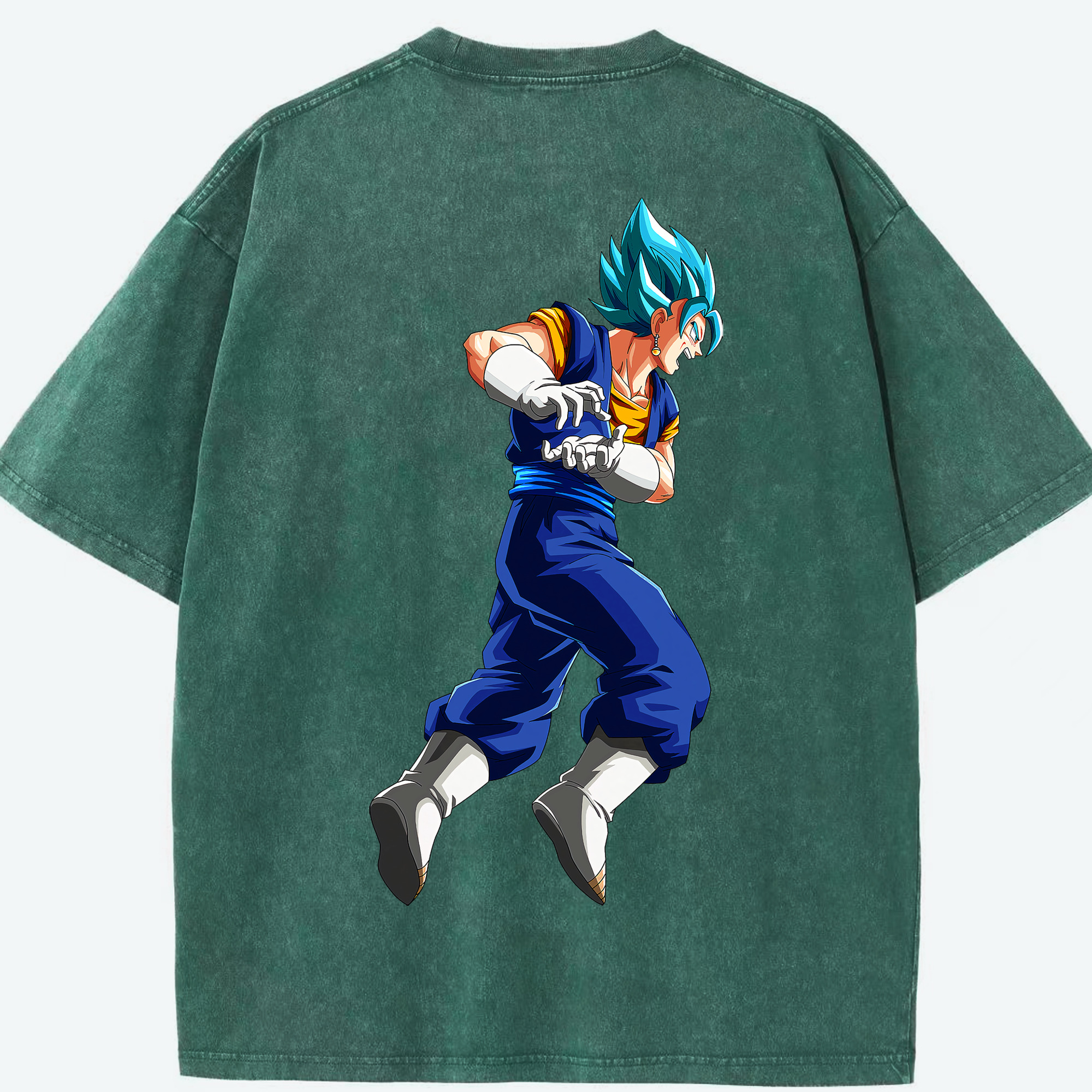 （画像用） ドラゴンボール ベジット DRAGON BALL Vegetto 綿100% ヴィンテージ風 半袖Tシャツ（背面プリント）